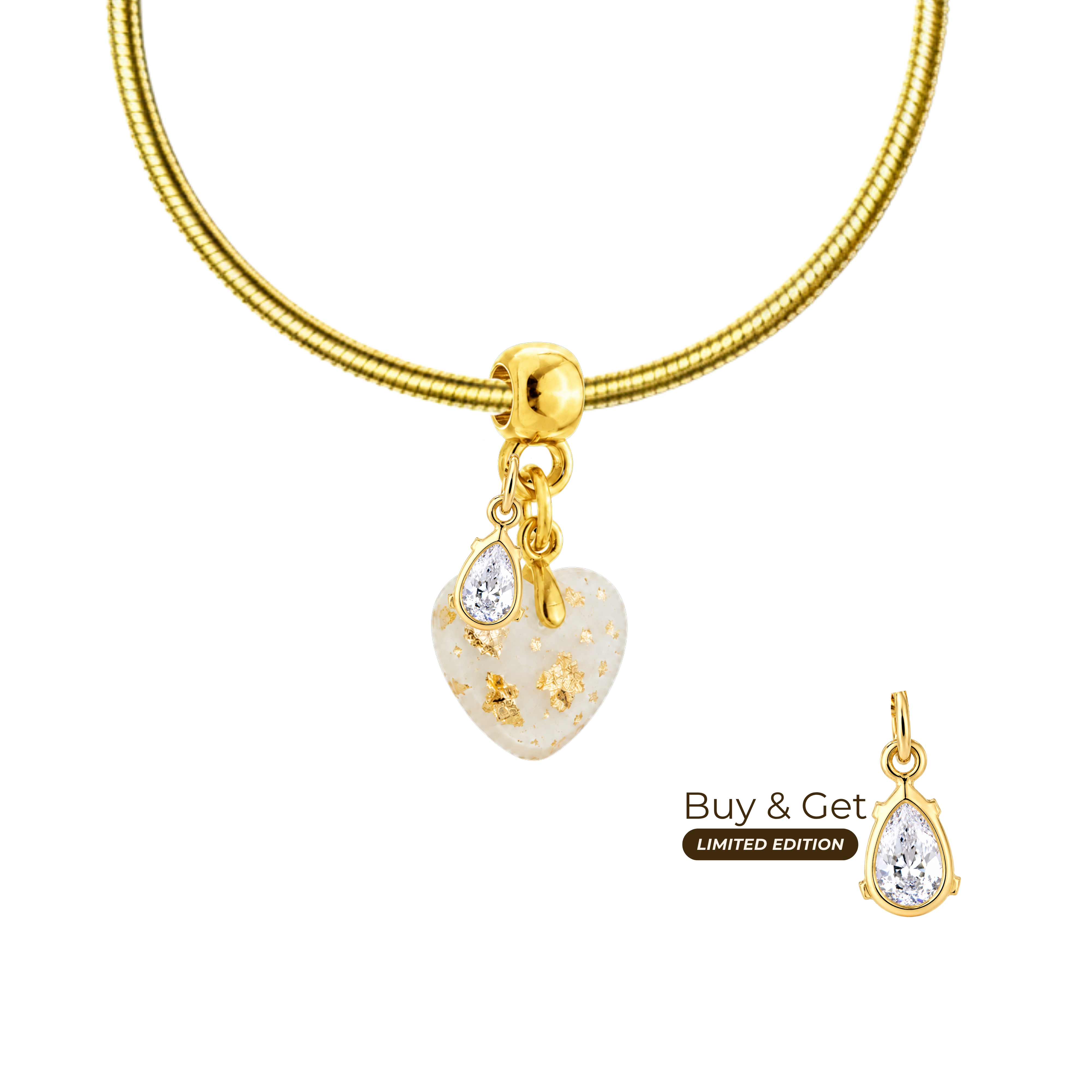 Chubby Heart Charm with Bracelet