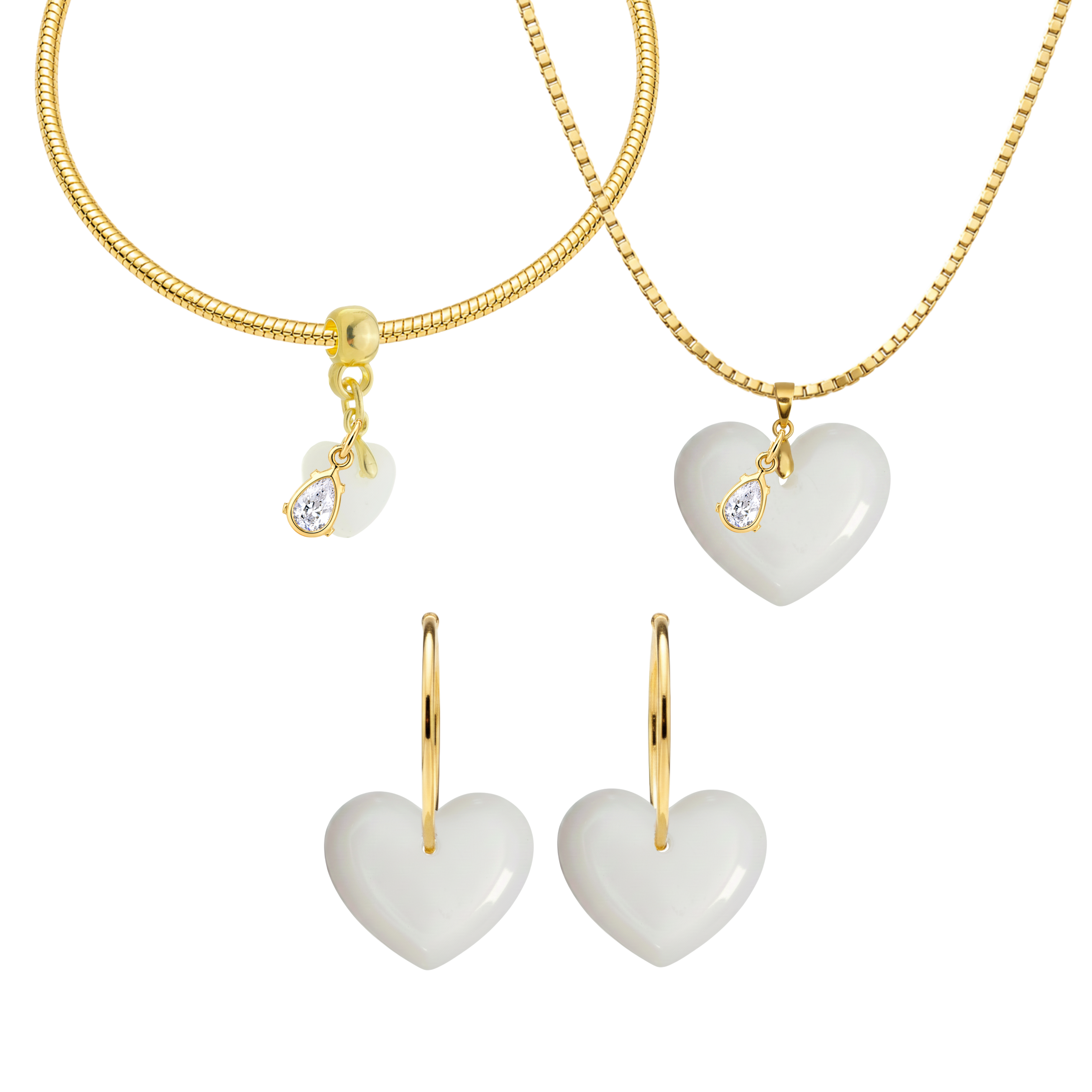 Corazón Gordito con Gota de Circonita