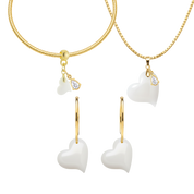 Corazón Torcido con Gota de Circonita