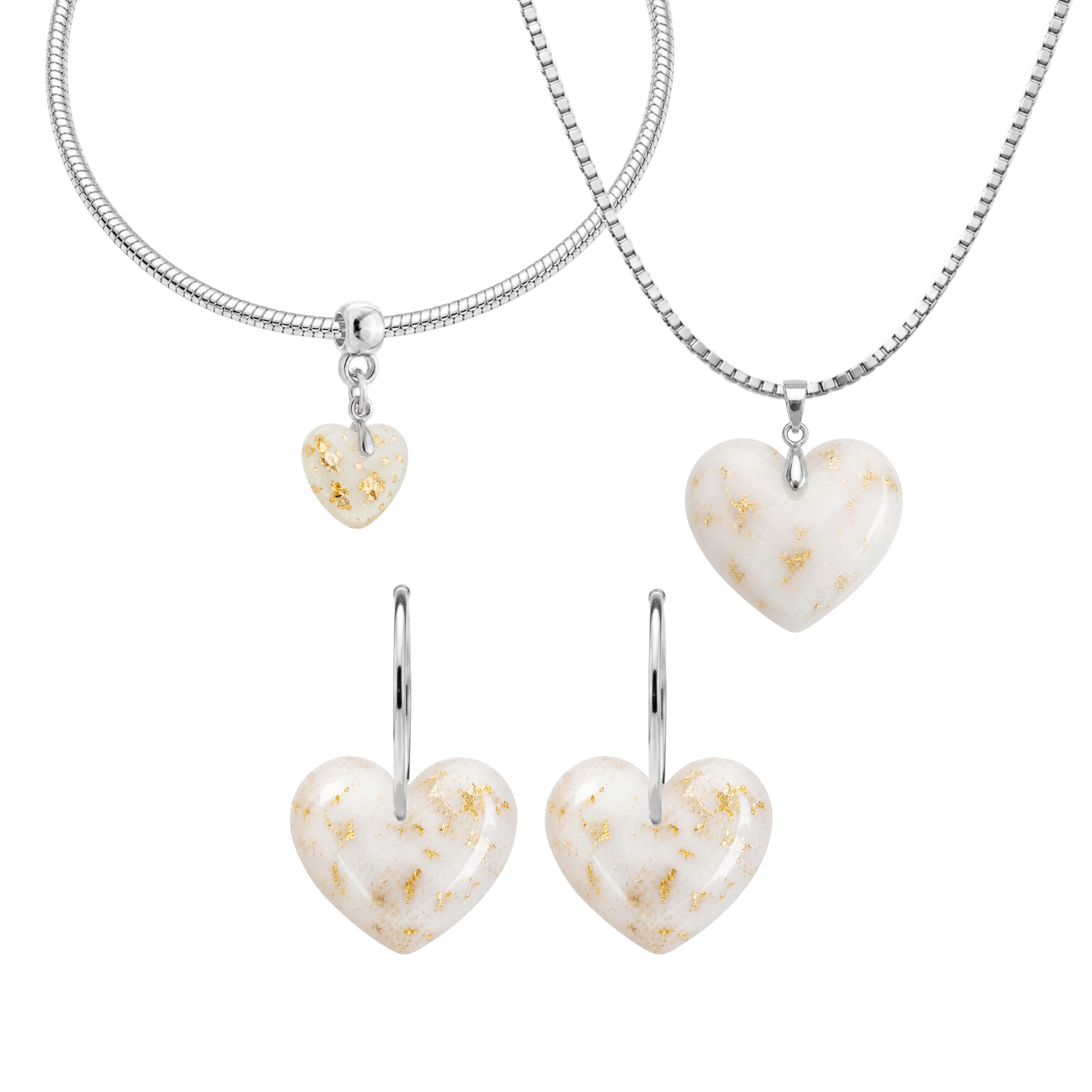 Chubby Heart with Gold Leaf