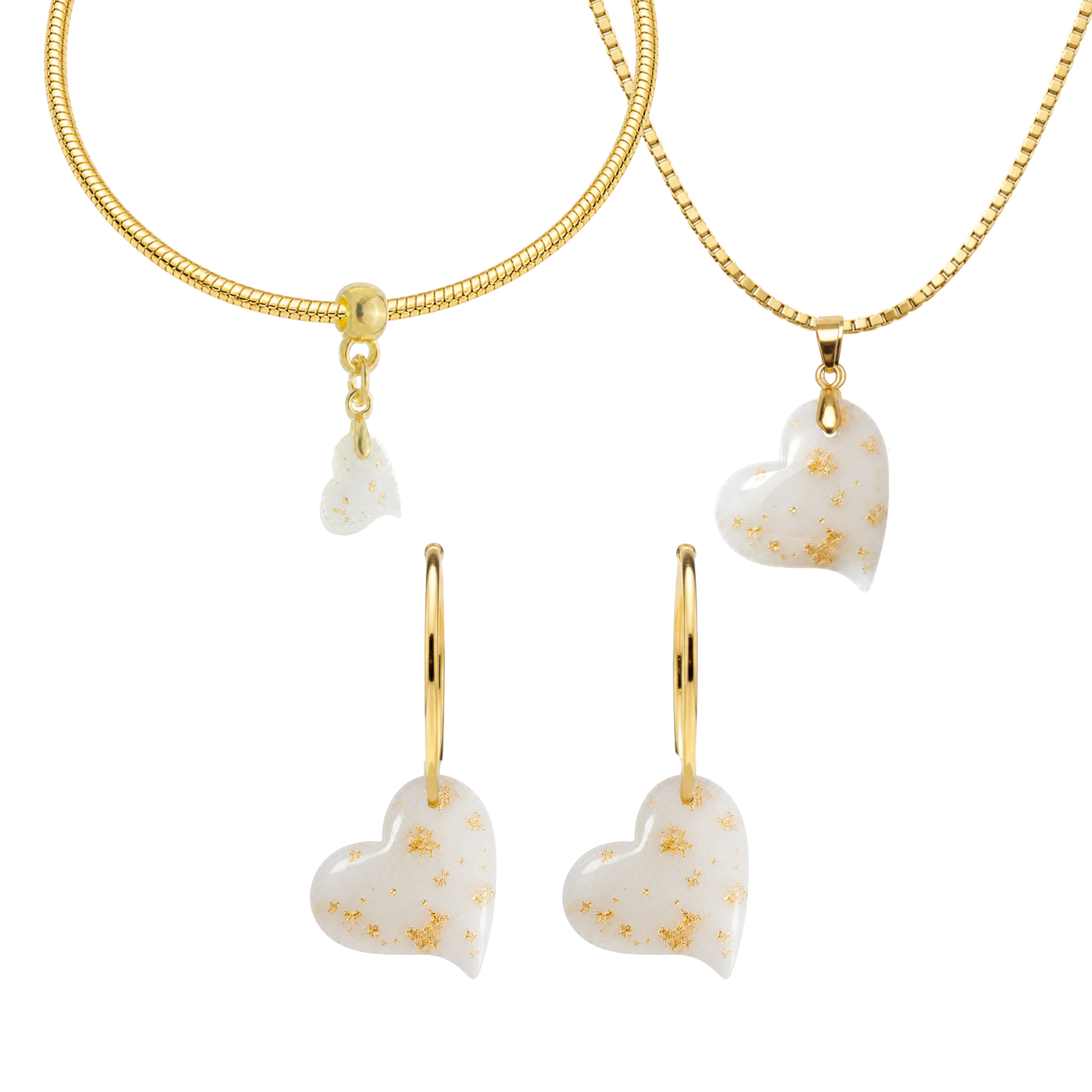 Twisted Heart with Gold Leaf