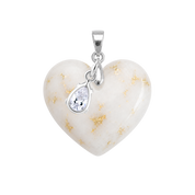 Chubby Heart Gold Leaf with Zirconia Drop