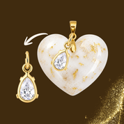 Additional Pendant with Gold Leaf and a Zirconia Drop – Kit not included