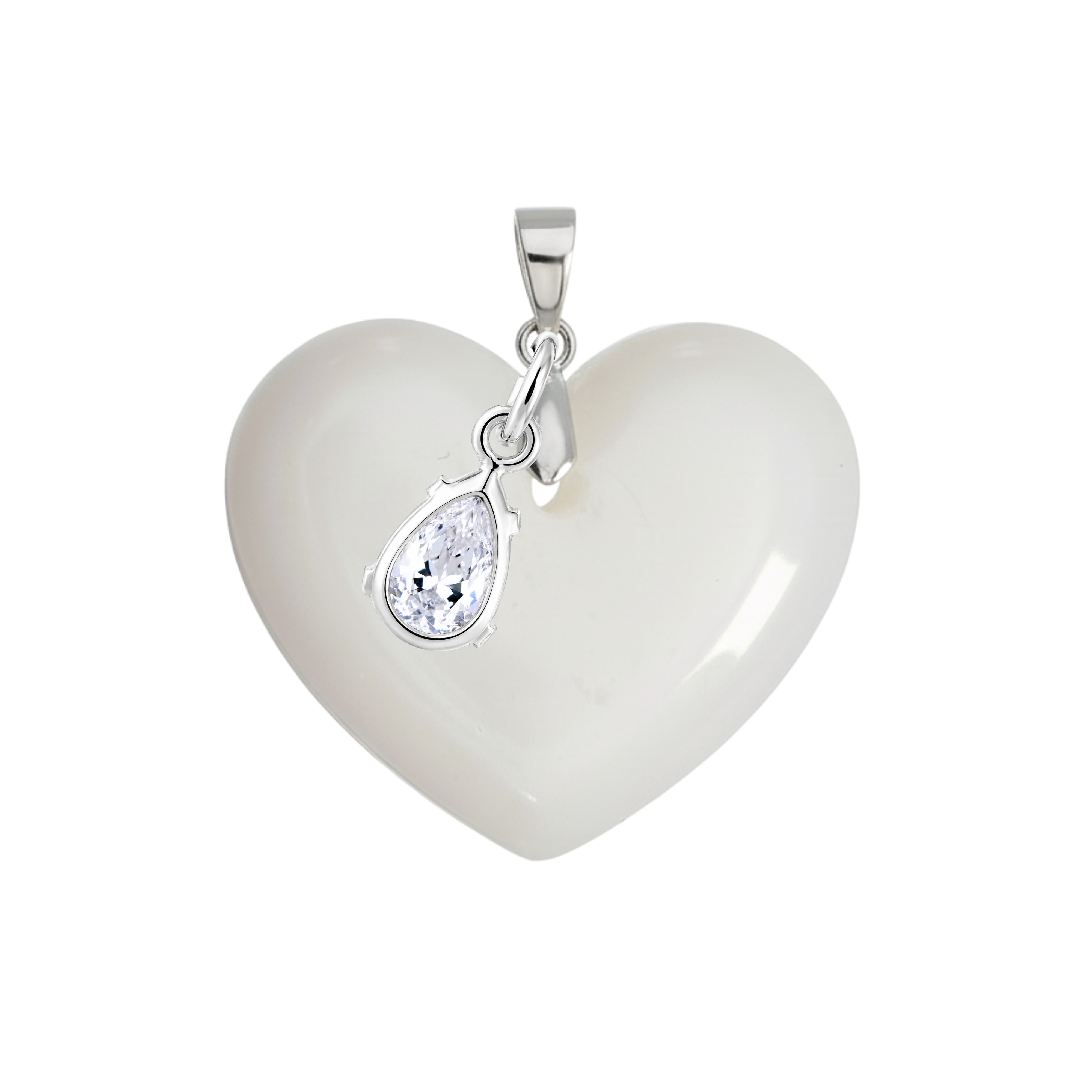 Corazón Gordito con Gota de Circonita
