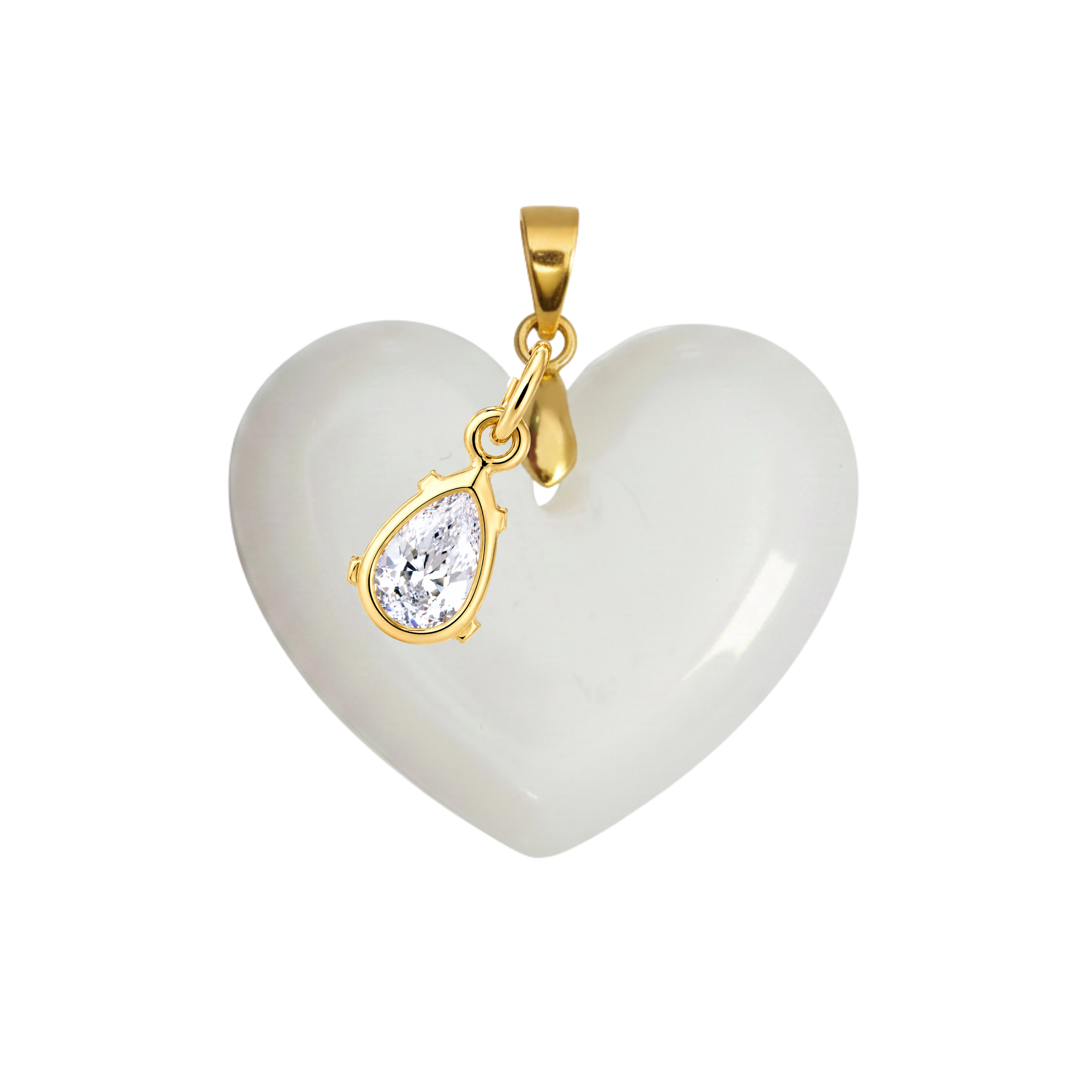 Corazón Gordito con Gota de Circonita
