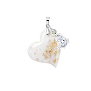 Twisted Heart Gold Leaf with Zirconia Drop