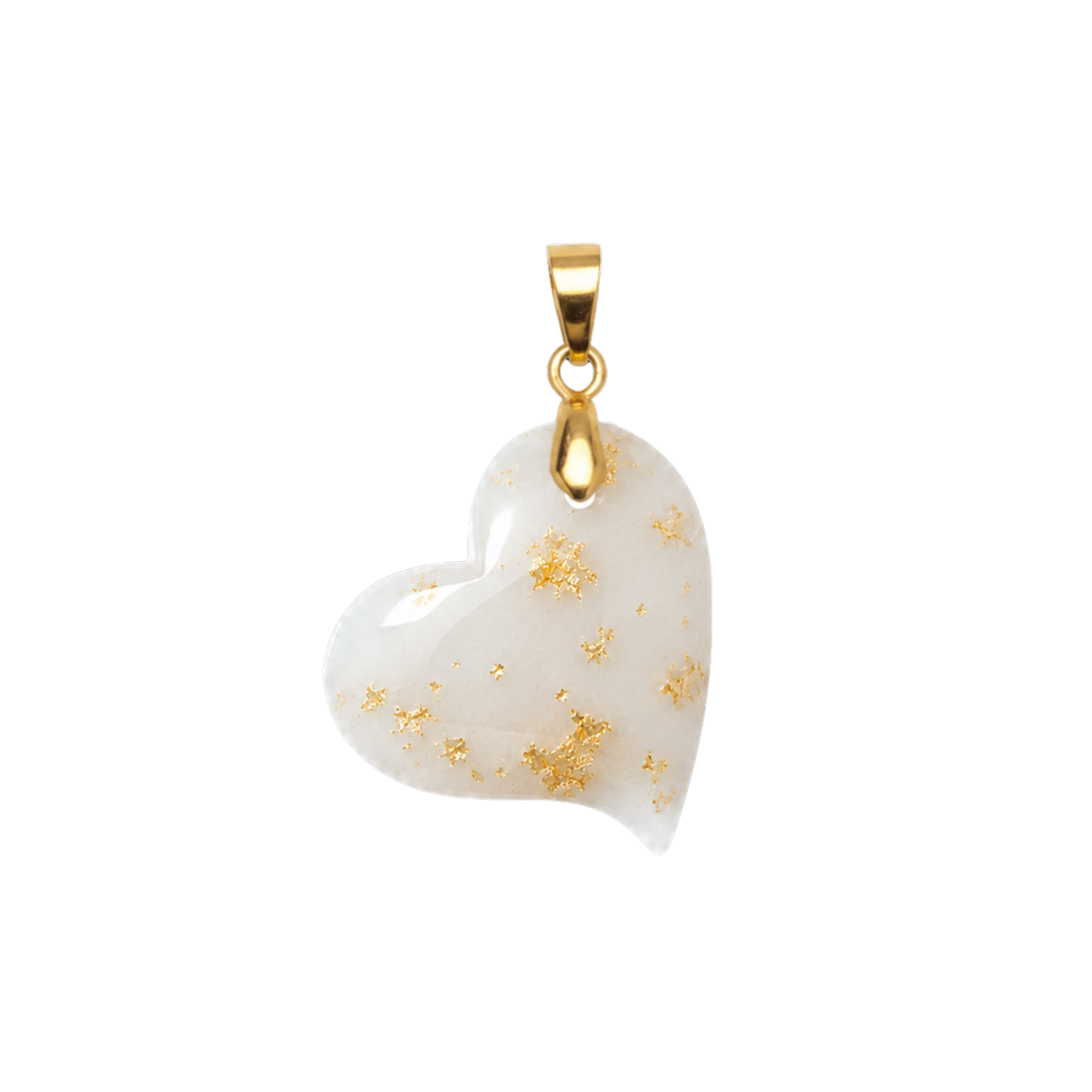 Twisted Heart with Gold Leaf