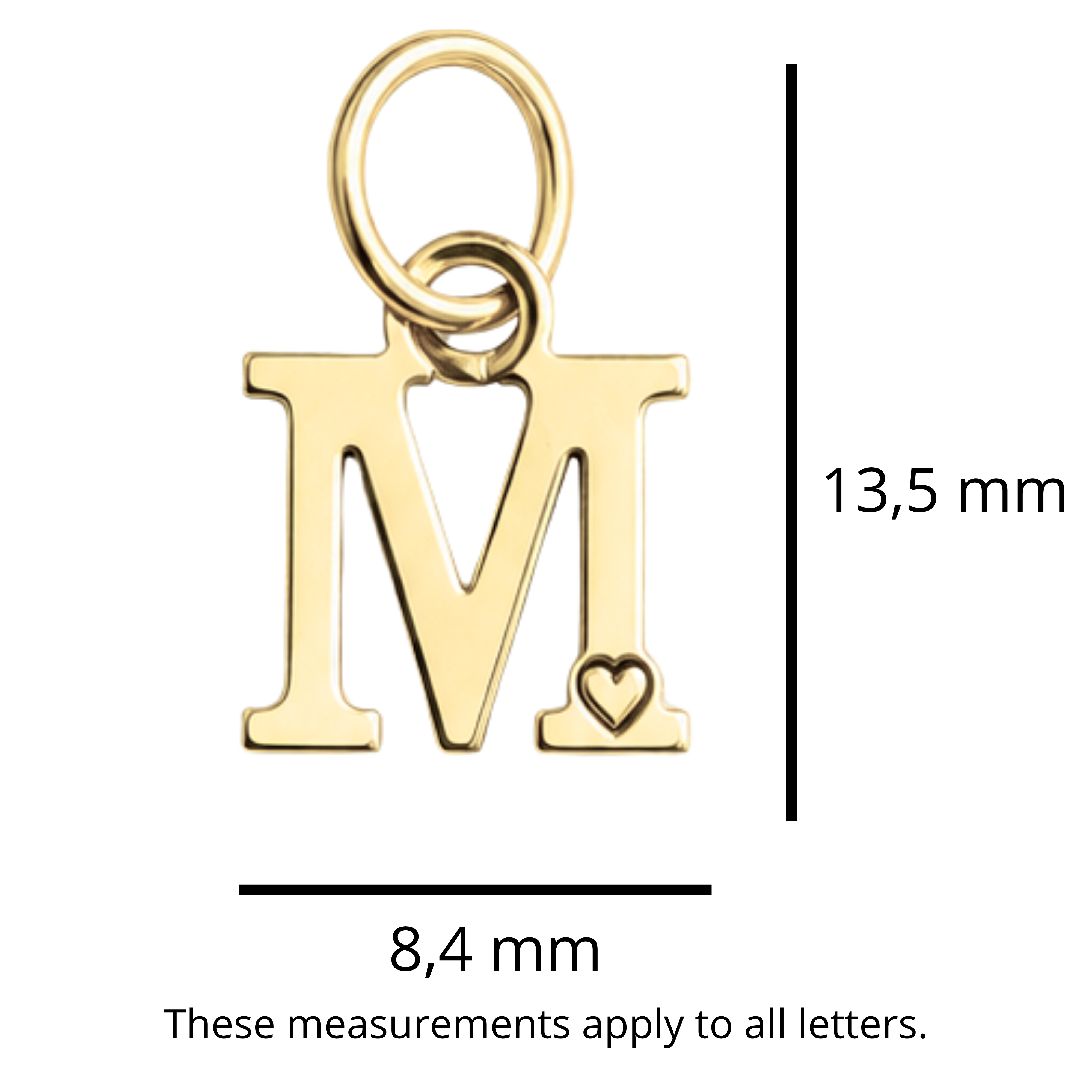 Pendentif de Lettre Plaqué Or