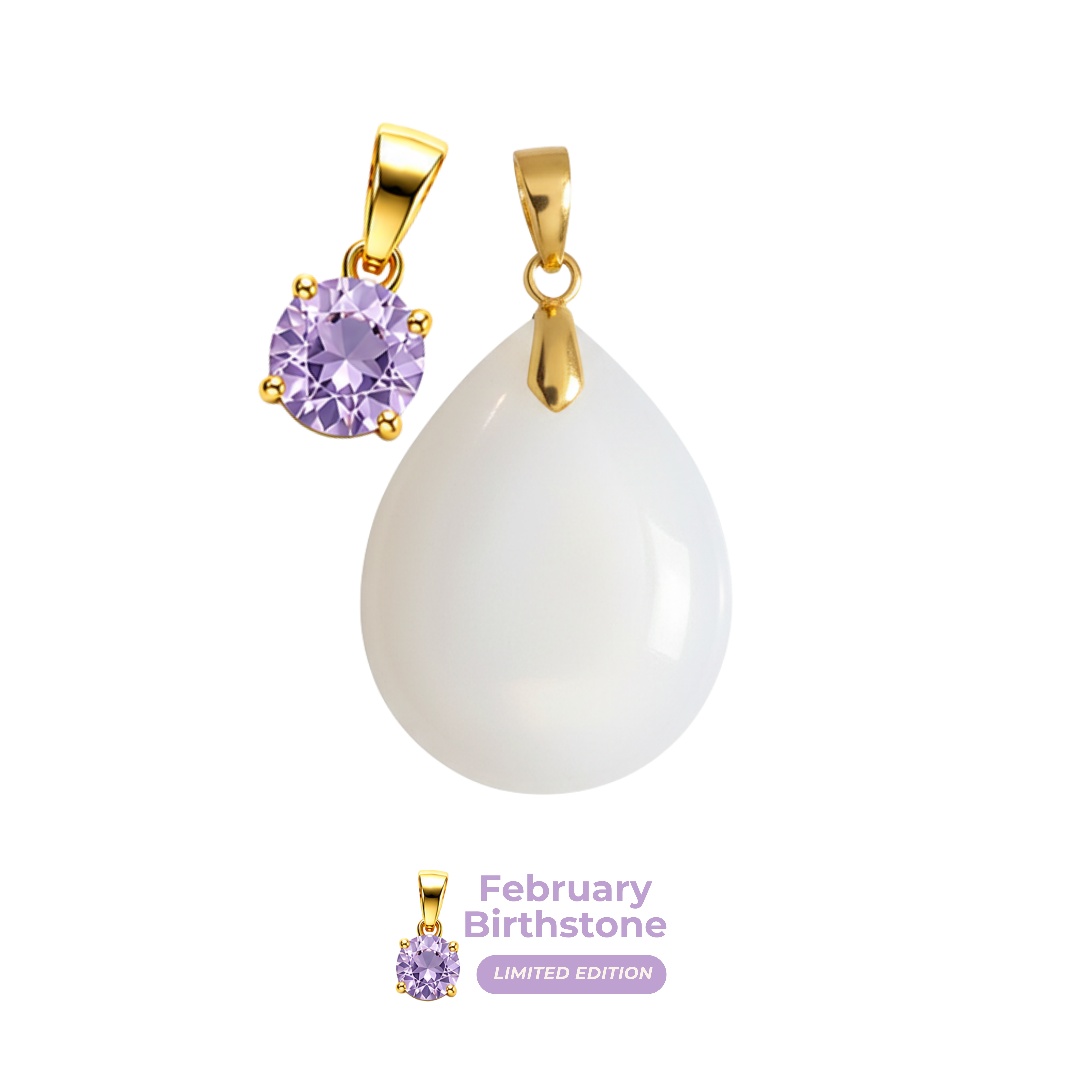 Chubby Mini Drop Birthstone Pendant