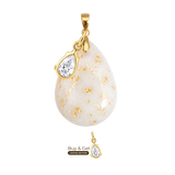 Goutte Rondouillard avec Feuilles d’Or et Goutte de Zircone