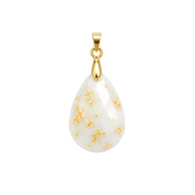 Diamond Drop with Gold Leaf