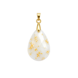 Diamond Drop with Gold Leaf