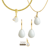 Gota Lapidada com Gota Zircônia