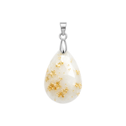Diamond Drop with Gold Leaf