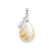 Diamond Drop Gold Leaf with Zirconia Drop