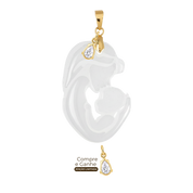 Mamãe e Bebê com Gota Zircônia