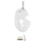 Mamãe e Bebê com Gota Zircônia