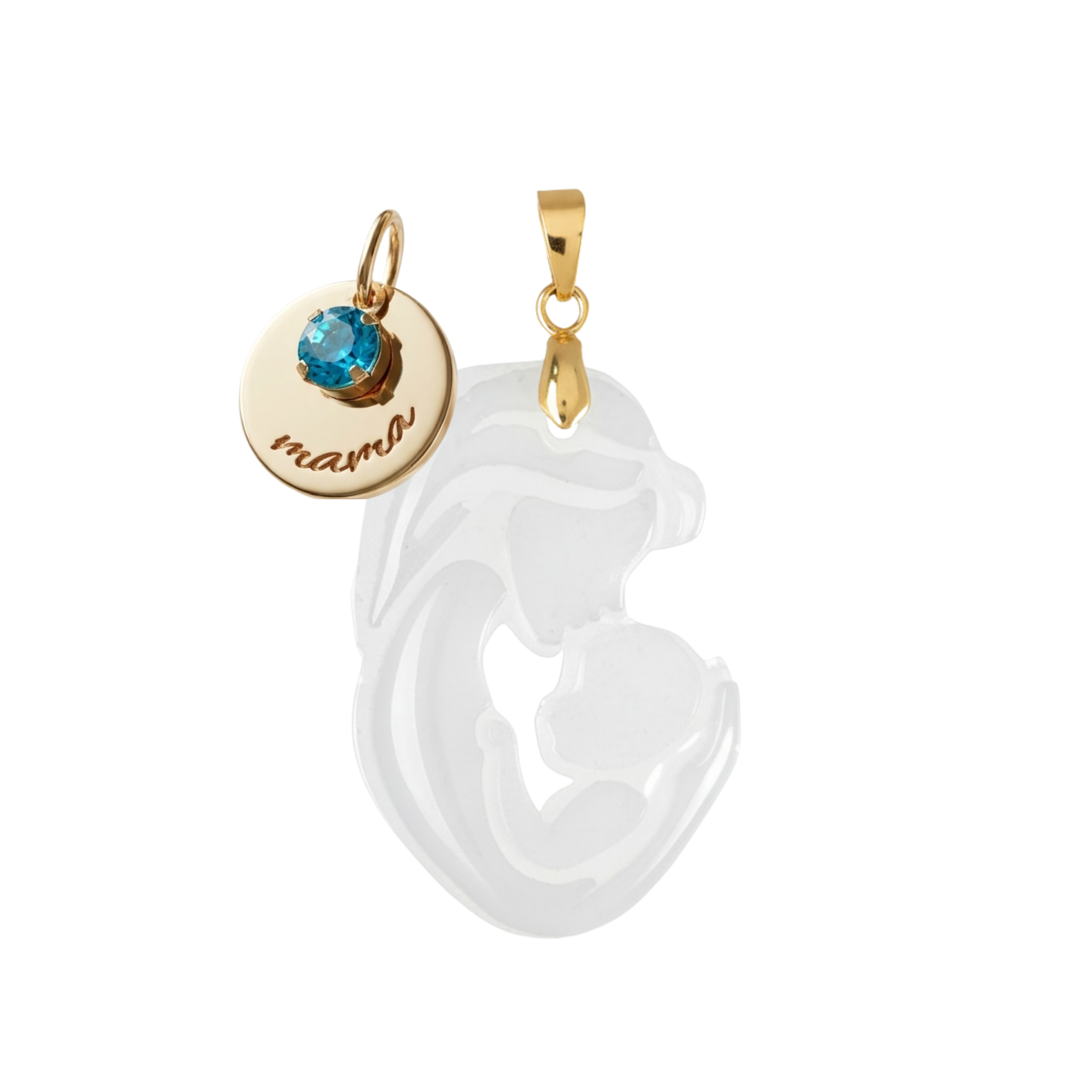Mamãe e Bebê com Medalha Mama