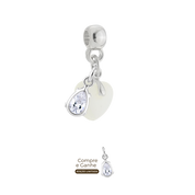 Mini Coração Gordinho com Gota Zircônia