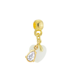 Mini Corazón Gordito con Gota de Circonita