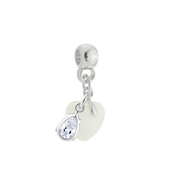 Mini Corazón Gordito con Gota de Circonita