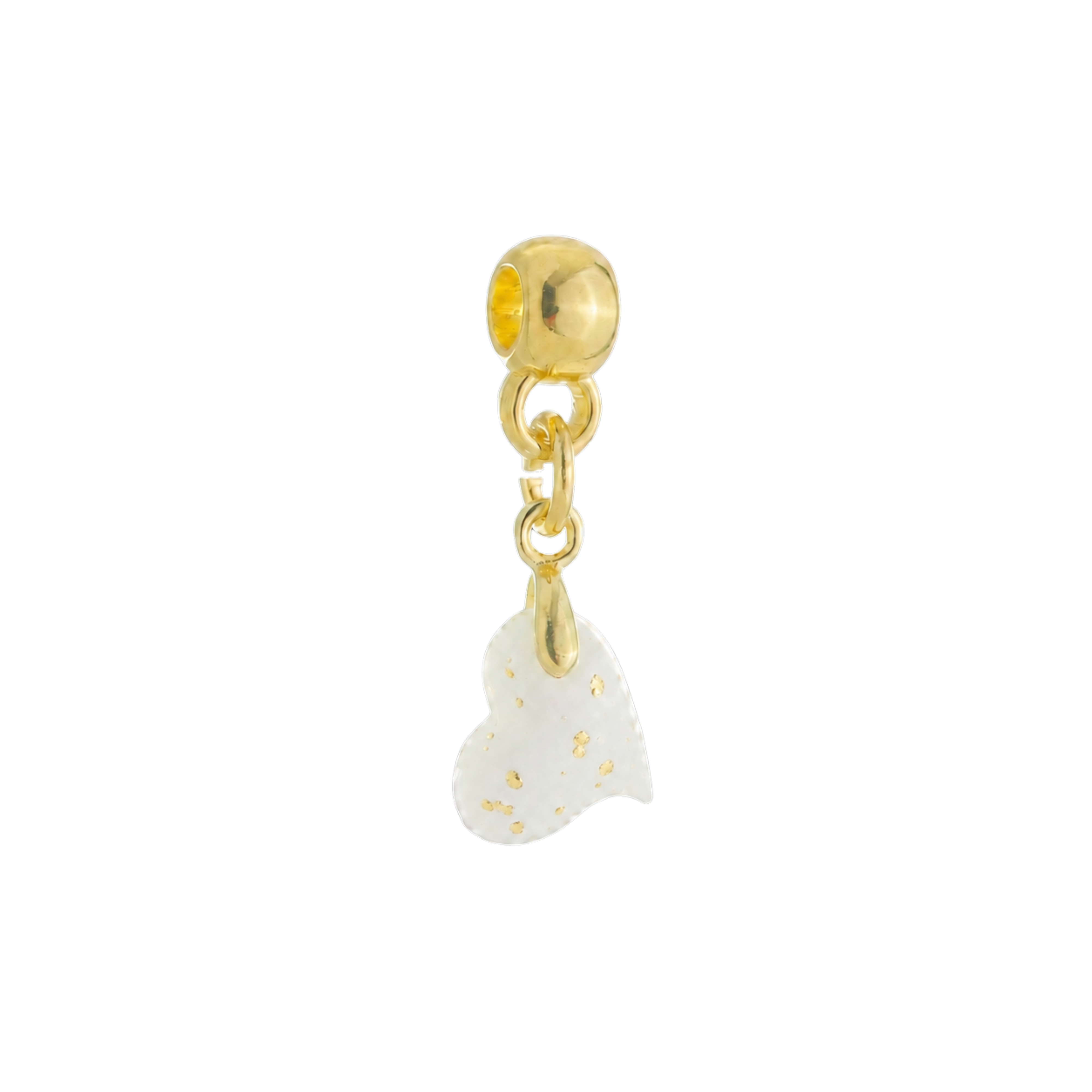 Mini Twisted Heart with Gold Leaf