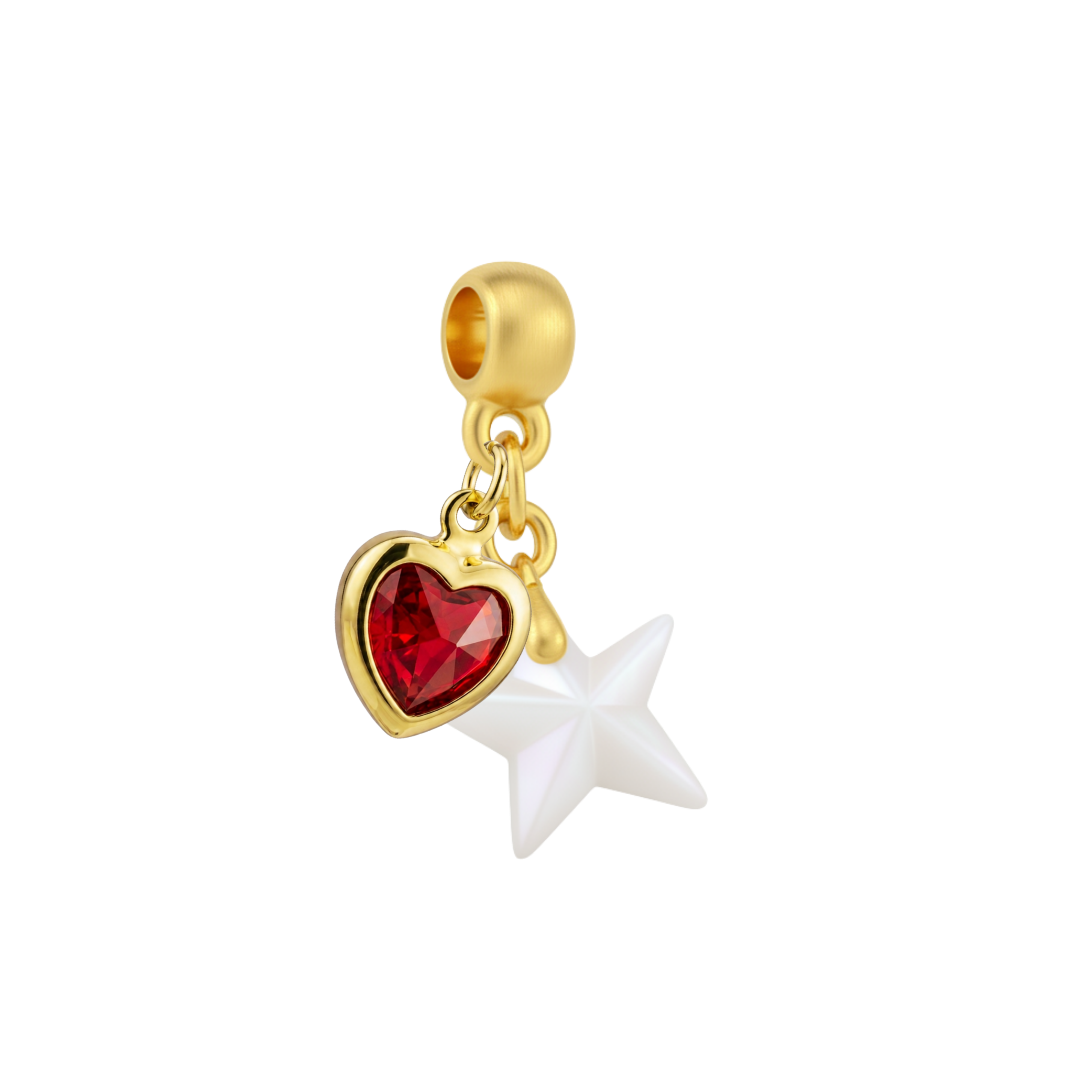  Mini Étoile avec Cœur Rubis