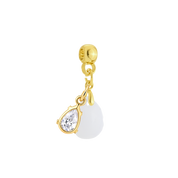 Mini Gota Lapidada con Gota de Circonita