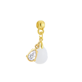 Mini Gota Lapidada con Gota de Circonita