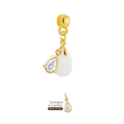 Mini Gota Reta com Gota Zircônia