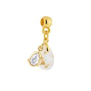 Mini Drop Gold Leaf with Zirconia Drop