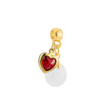 Mini Cercle Texturé avec Cœur Rubis