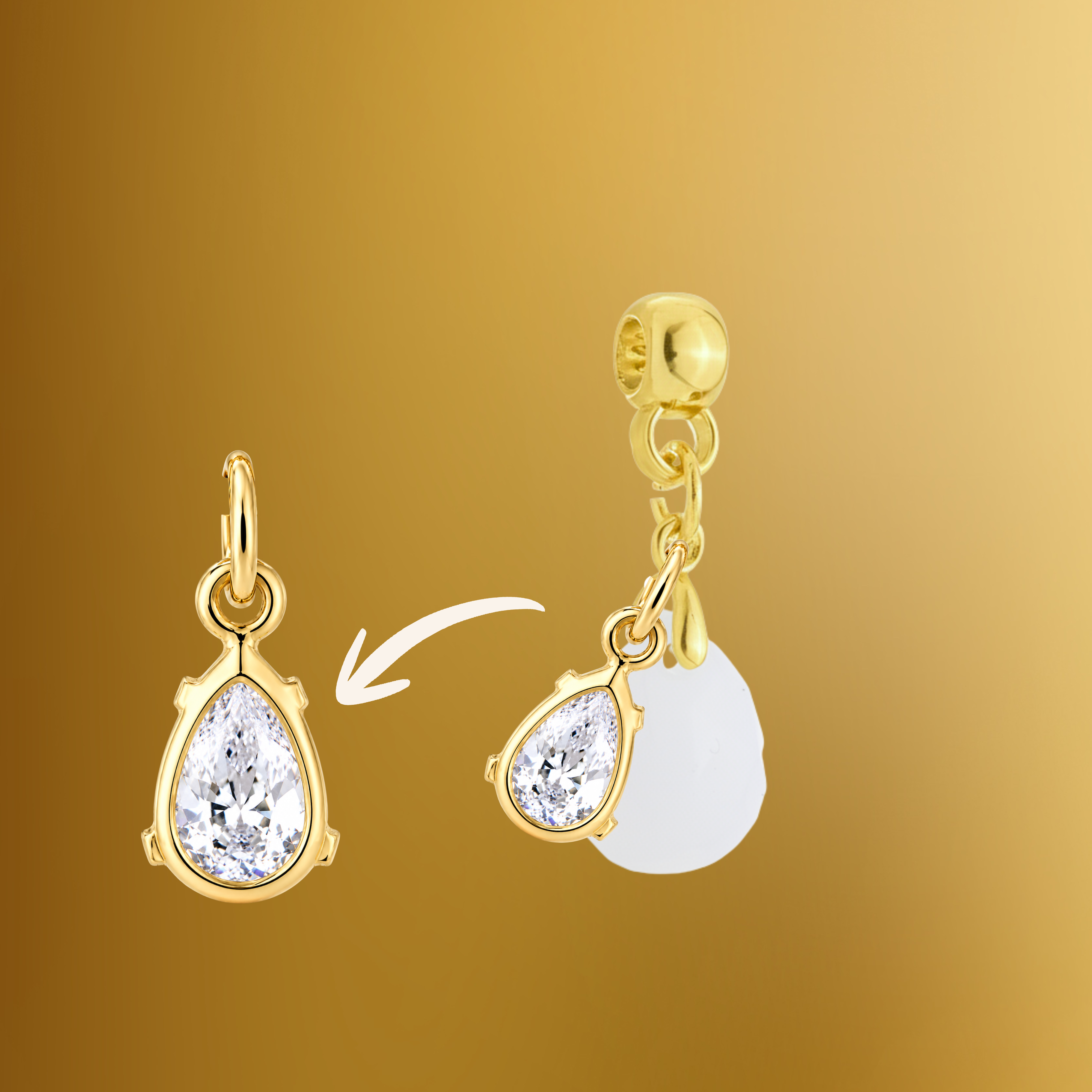 Berloque Adicional com Gota Zircônia