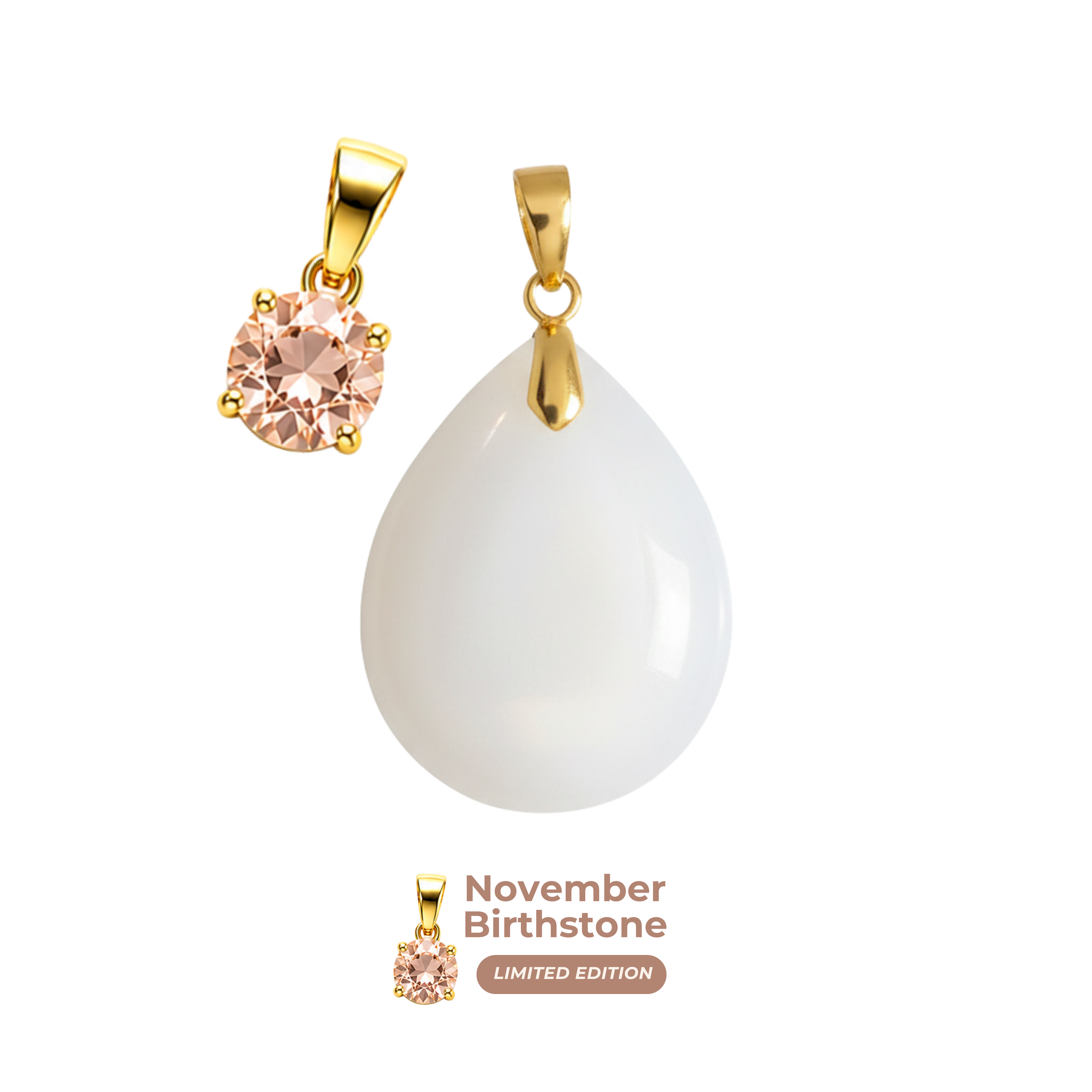 Chubby Mini Drop Birthstone Pendant